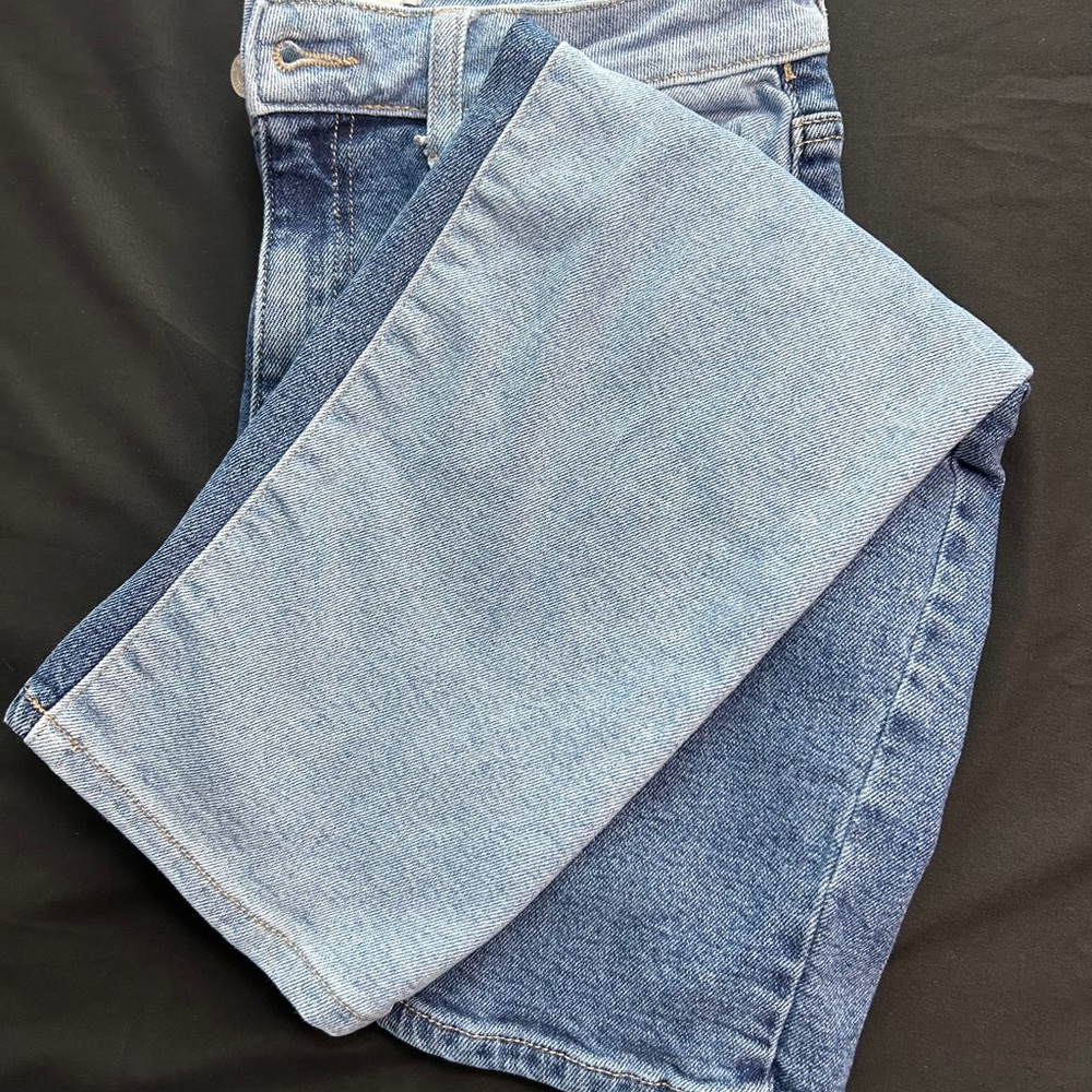 Cello Two-Tone Blue Wide Leg Jeans - Picture 6 of 10